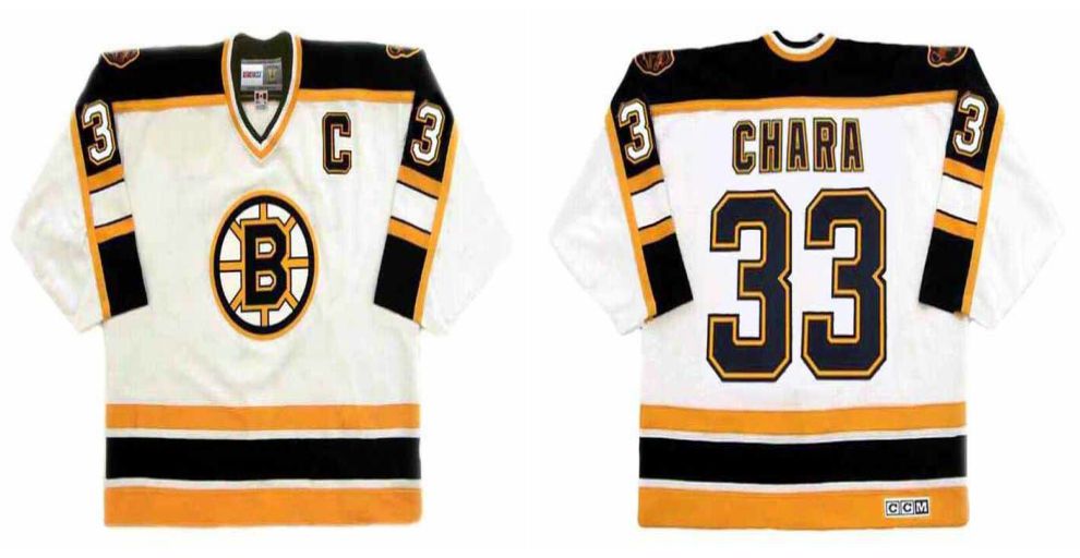 2019 Men Boston Bruins #33 Chara White CCM NHL jerseys